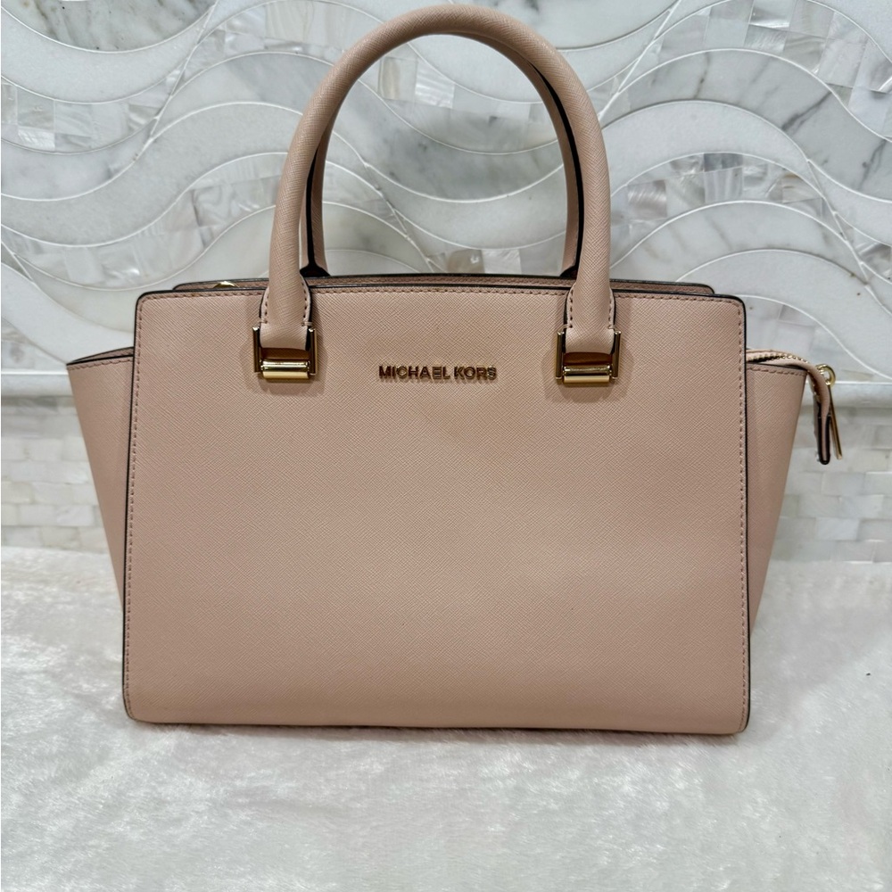 Michael Kors Blush Leather Satchel Handbag